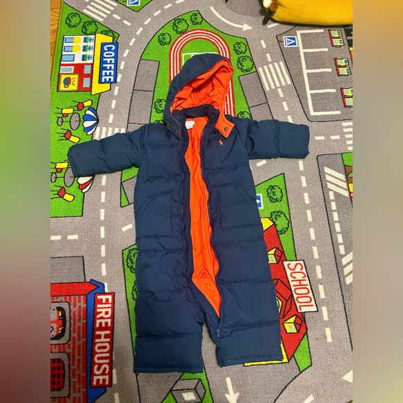 Ralph Lauren Other - Ralph Lauren Dark Blue and Vibrant Orange Snowsuit